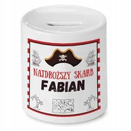 Skarbonki - Skarbonka 330 ml Dla Fabiana Syna Dziecka Prezent z Nadrukiem ze Zdjęciem - miniaturka - grafika 1