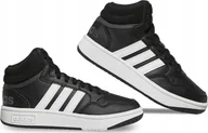 Buty sportowe damskie - Buty Dziecięce Adidas Hoops MID Czarne GW0402 r 35,5 - miniaturka - grafika 1