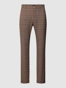 Spodnie męskie - Spodnie materiałowe o kroju straight fit z zapięciem na guzik model ‘liam’ - miniaturka - grafika 1