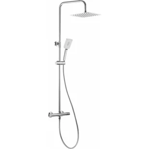 Deante ALPINIA NAC01LT bateria termostatyczna z deszczownicą CHROM NAC_01LT - Baterie wannowe i prysznicowe - miniaturka - grafika 1