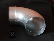 Złącza i kolanka wentylacyjne - Kolano 90/125 ocynk - miniaturka - grafika 1