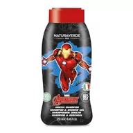 Kosmetyki kąpielowe dla dzieci - Naturaverde | Kids - Marvel Avengers - prysznic szampon dla dzieci Iron Man, mydło do ciała i włosów, produkty higieniczne dla dzieci, z ekstraktami z nagietka i rumianku BIO, 250ml - miniaturka - grafika 1