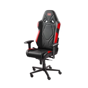 Fotel biurowy OMP Racing GS czarno-czerwony - Fotele gamingowe - miniaturka - grafika 1