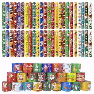 48X Opaska Samozaciskowa Bransoletka Na Rękę Świąteczna Boże Narodzenie - Bransoletki - miniaturka - grafika 1