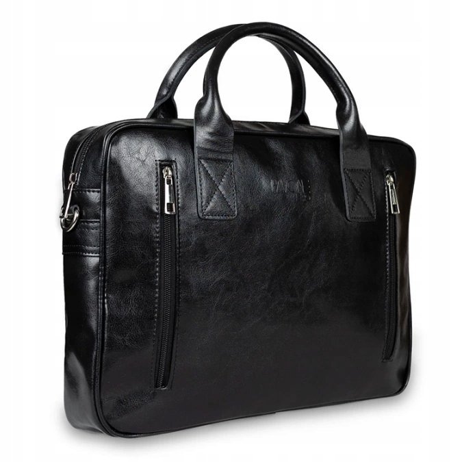 Torba skórzana Pavone Nero Sorrento 2355 BL czarna