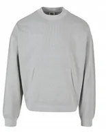 Bluzy męskie - URBAN CLASSICS BLUZA MĘSKA BAWEŁNIANA SZARA PLUS SIZE 3XL JSG - miniaturka - grafika 1