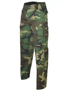 MIL-TEC Mil-Tec Spodnie wojskowe męskie bojówki US Ranger BDU Woodland r M 11810020) 11810020 - Spodnie sportowe męskie - miniaturka - grafika 1