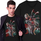 Koszulki męskie - Koszulka Jason Freddy Krueger Horror Halloween Piątek 13-go Koszmar - miniaturka - grafika 1