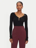 Swetry damskie - Morgan Sweter 201-MBANBI.N Czarny Slim Fit - miniaturka - grafika 1