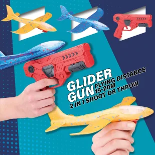 Pistolet wyrzutnia samolotów zestaw EDDY TOYS - Samoloty i helikoptery - miniaturka - grafika 5