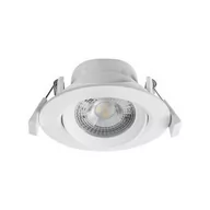 Lampy pozostałe - Oczko LED okrągłe, 5W, 350 lm, 3000K, ruchome, białe - miniaturka - grafika 1