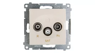 Kontakt Simon Simon 54 Gniazdo antenowe RD/TV/SAT przelotowe kremowe DASP.01/41 WMDA-02018z-041 0001-00000-35762 [4349496] - Gniazdka elektryczne - miniaturka - grafika 1