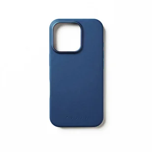 Mujjo Leather Case Etui skórzane do iPhone 16 Pro Max kompatybilne z MagSafe - Niebieskie - Etui i futerały do telefonów - miniaturka - grafika 1