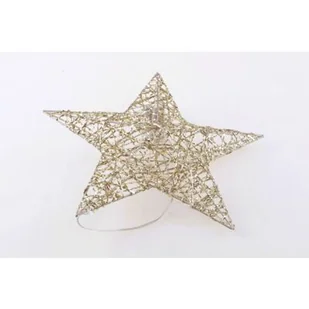 Dekoracja gwiazda 20 LED 30 x 8 x 30 cm złoty - Oświetlenie świąteczne - miniaturka - grafika 1