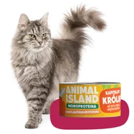 Mokra karma dla kotów - Mokra karma dla Kota królik monoproteina 100g Animal Island - miniaturka - grafika 1