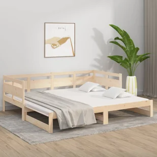 Lumarko Łóżko rozsuwane, lite drewno sosnowe, 2x(80x200) cm - Łóżka - miniaturka - grafika 5