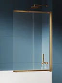 Parawany nawannowe - Parawan wannowy rozsuwany złoto szczotkowane 100x150 P-0263 Sensi Gold Brushed New Trendy - miniaturka - grafika 1