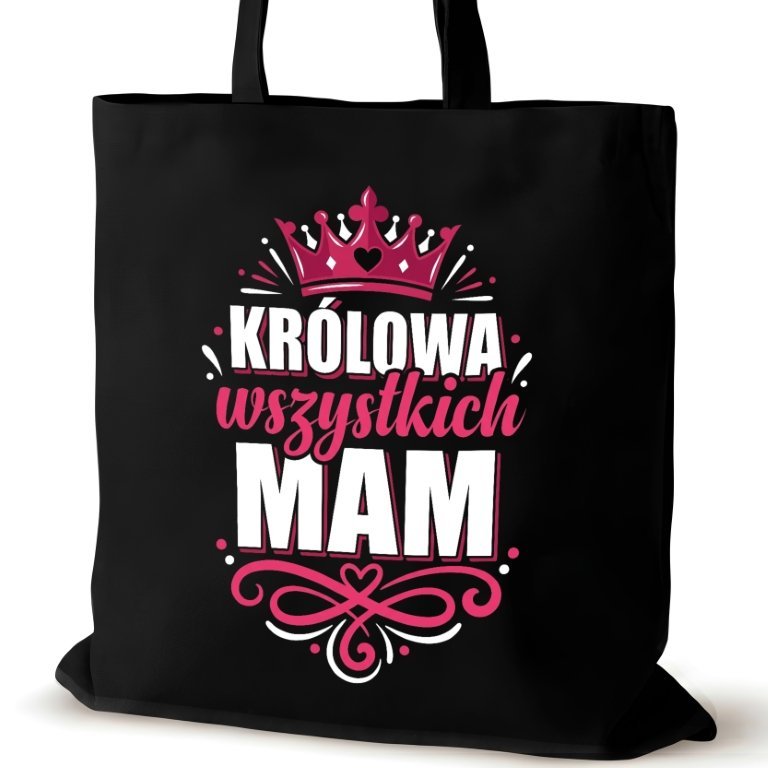 Torba bawełniana dla MAMY czarna na ramię walentynki biura śmieszna