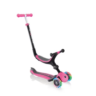 Globber Hulajnoga jeździk rowerek GO-UP Foldable Plus Lights 643-110 Deep Pink 643-110 - Hulajnogi - miniaturka - grafika 1