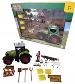 Samochody i pojazdy dla dzieci - Zestaw Farma Traktor Światło Dźwięk Z Figurkami 17 Elementów - miniaturka - grafika 1