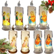 Lampiony i znicze - 8 x ŚWIECA 18,5CM ŚWIECZKA ELEKTRYCZNA OZDOBNA WKŁAD DO ZNICZY WIECZNY LED - miniaturka - grafika 1