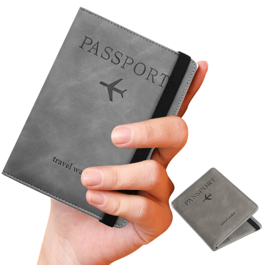 Eleganckie etui na paszport z blokadą antykradzieżową RFID pomieści paszport karty dowód osobisty