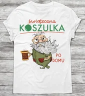 Koszulki męskie - świąteczna męska koszulka biała - miniaturka - grafika 1