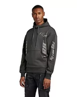Bluzy męskie - G-STAR RAW Męska bluza z kapturem Sobiru, Szary (Cloack D22234-a613-5812), S - miniaturka - grafika 1