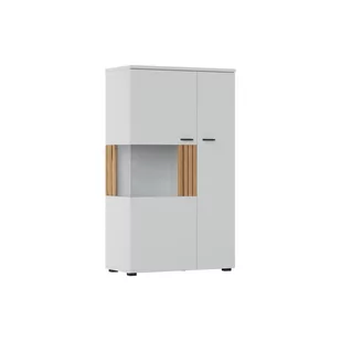 Kredens Lewy ALVV05L Alverno Meble Wójcik Popiel, Dąb Coast Evoke Z Nadrukiem - Kredensy - miniaturka - grafika 1