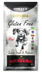 BIOFEED Euphoria G-F MID&SMALL wołowina 2kg - Sucha karma dla psów - miniaturka - grafika 1
