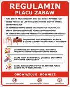 Akcesoria BHP - Tablica Regulamin placu zabaw 5, 80x100cm dibond 3mm - miniaturka - grafika 1