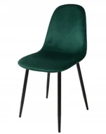 Krzesła - Krzesło Dankor Design dsw welur bute zieleń czarne - miniaturka - grafika 1