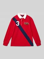 Swetry dla chłopców - Sweter z dzianiny z kołnierzykiem polo - miniaturka - grafika 1