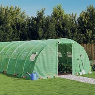 Szklarnie ogrodowe - vidaXL Szklarnia ze stalową ramą, zielona, 48 m², 12x4x2 m - miniaturka - grafika 1
