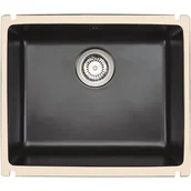 Zlewozmywaki - Zlewozmywak SONRA Lagos 500 U Czarny - miniaturka - grafika 1