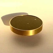 Zawiasy, okucia i inne akcesoria - Gałka meblowa Marbelo XL Mosiężna Szczotkowana Czarny Marmur - miniaturka - grafika 1