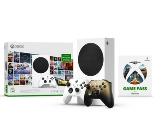 Xbox Series S - 512GB - Game Pass Ultimate 3 m-ce - dodatkowy pad (wersja specjalna gold shadow) - Konsole Xbox - miniaturka - grafika 1