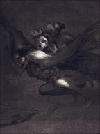 Plakaty - Plate 64 from Los Caprichos- Bon Voyage (Buen Viage), Francisco Goya - plakat Wymiar do wyboru: 61x91,5 cm - miniaturka - grafika 1