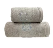 Ręczniki - Ręcznik Novella z eleganckim haftem 50x90 stalowy - miniaturka - grafika 1