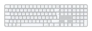 Apple Magic klawiatura Uniwersalne USB + Bluetooth AZERTY Francuski Biały MXK73F/A - Klawiatury - miniaturka - grafika 1