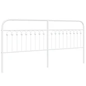 Inne meble do sypialni - vidaXL Metalowe wezgłowie, białe, 193 cm - miniaturka - grafika 1