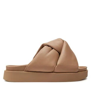 Klapki Inuikii Soft Crossed 70104-140 Beżowy - Klapki i japonki damskie - miniaturka - grafika 1