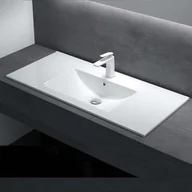 Umywalki - Umywalka Naszafkowa Z Blatem Konglomeratu Onyx 100 Cm - miniaturka - grafika 1