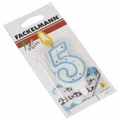 Dekoracje domu - Fackelmann Świeczka urodzinowa cyfra 5 pięć 52581 52581 - miniaturka - grafika 1