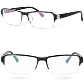 Okulary korekcyjne, oprawki, szkła - Okulary korekcyjne minusy OPTIMUNUS BLACK - miniaturka - grafika 1