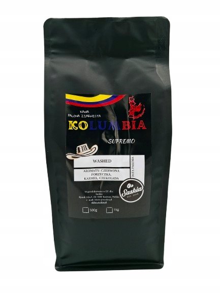 Kawa ziarnista Kolumbia Supremo 1kg Saskia