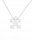Naszyjniki - Puzzel puzelek naszyjnik puzel celebrytka srebro 925 45 cm - miniaturka - grafika 1