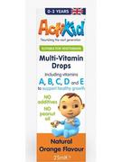 Witaminy i minerały - ActiKid Multi-Vitamin Drops (Multiwitamina dla dzieci w kroplach) 25ml Pomarańcza - miniaturka - grafika 1