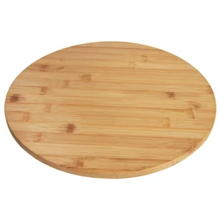 Deska do serwowania obrotowa bambusowa 35 cm okrągła na przekąski przystawki pizzę - Deski do krojenia - miniaturka - grafika 1