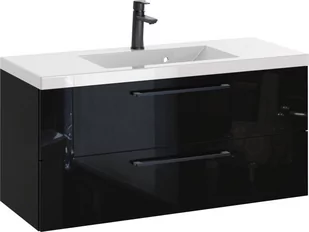 Szafka z Umywalką ROSEN 100 cm - Uchwyt Czarny - Szafki łazienkowe - miniaturka - grafika 1